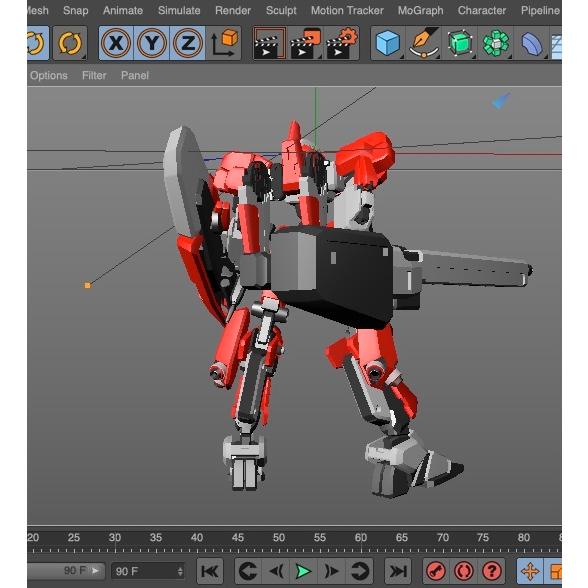プラモ感覚で動かせる3Dロボ『A03』CINEMA4D |  | 04