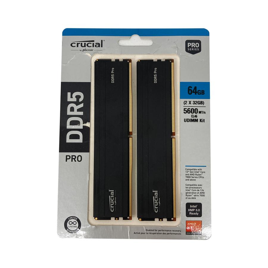 【新品未開封】crucial 64GBメモリー　CP2K32G56C46U5 crucial（クルーシャル） 中古 デスクトップPC メモリ 64GB (32GB×2枚