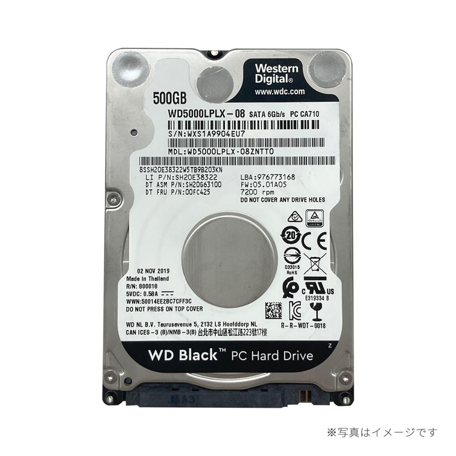 Western Digital（ウエスタンデジタル） 中古 HDD 500GB 2.5インチ