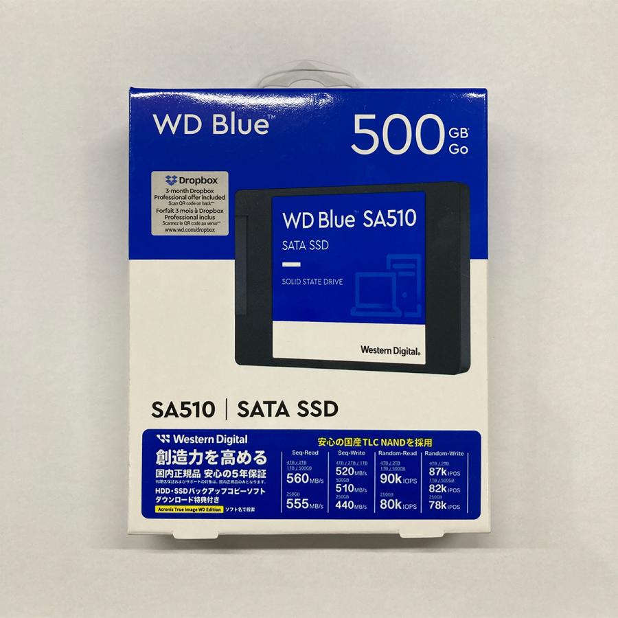 WD Blue SSD 500GB 2.5インチ SATA SA510 Western Digital WDS500G3B0A