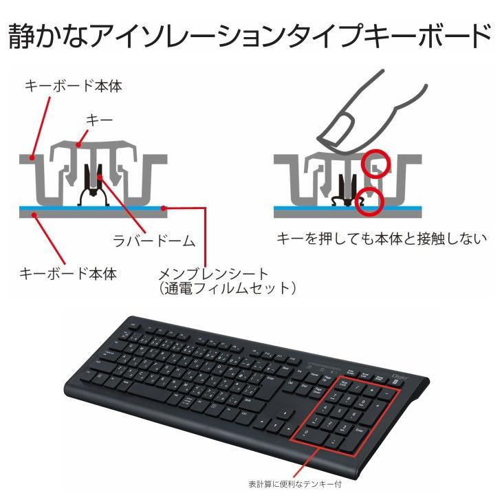 Digio2 有線 静音キーボード Fkb U246 4 490 Digio2ダイレクト 通販 Yahoo ショッピング
