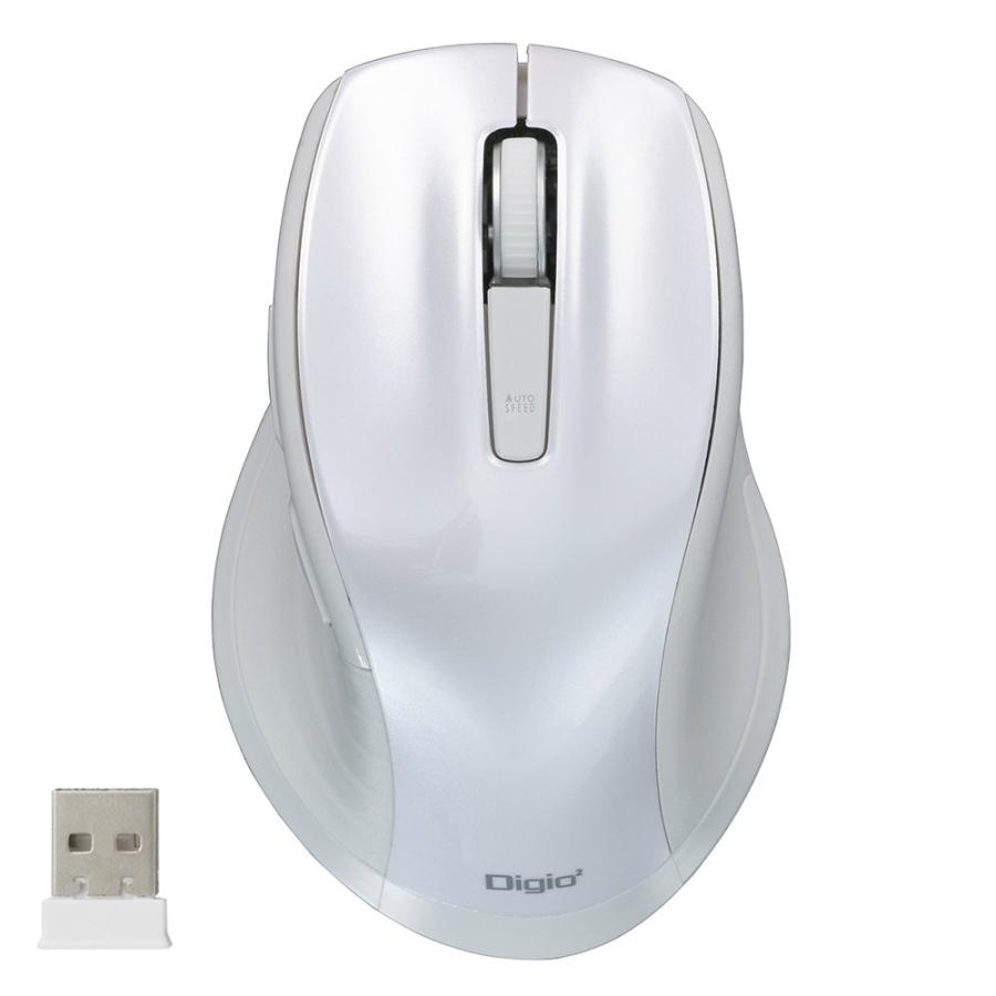 Digio2 F Line 大型 無線 静音 5ボタン Blue Ledマウス Lサイズ Mus Rkf147 48415 48416 48417 48418 Digio2ダイレクト 通販 Yahoo ショッピング