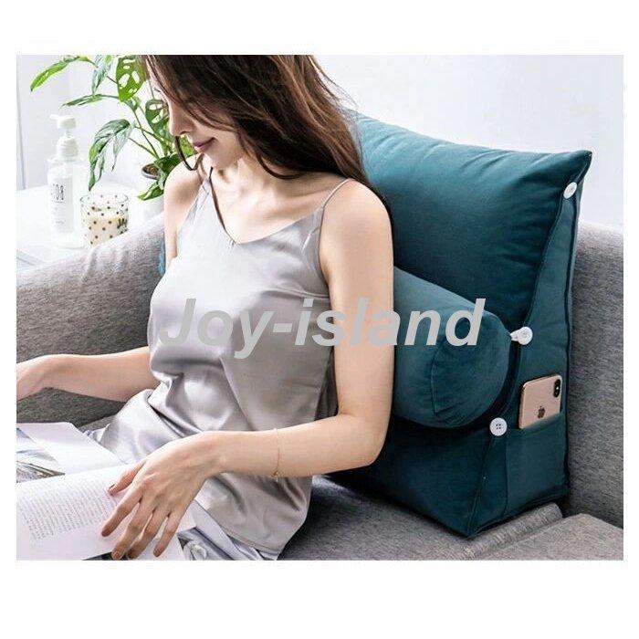 背もたれ 三角 クッション 読書 お気にいる 壁 テレビ枕 背中 背もたれクッション 大きい インテリア ベッドクッション テレビ ソファー 枕 北欧 おしゃれ 座椅子