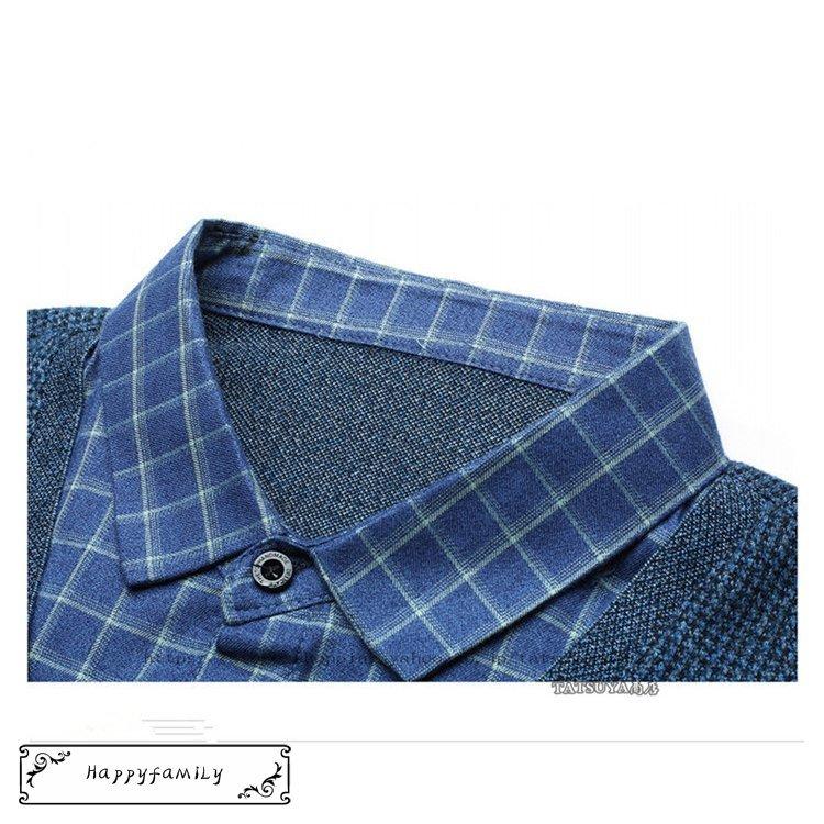 ポロシャツトップス メンズ Tシャツ フェイクレイヤード 重ね着風 ポロシャツ ニット セーター 長袖 30代 40代 50代 カジュアル インナー 暖かい 秋服 新作 21litmct0040 Happy Family 通販 Yahoo ショッピング