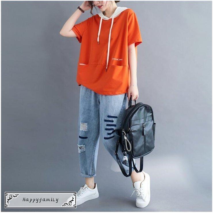 セール商品 パーカー レディース 夏 薄手 半袖パーカー 新作 サマーパーカー トップス 韓流 カジュアル 大きサイズ Aynaelda Com