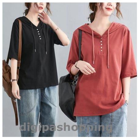 パーカー レディース 夏 薄手 半袖パーカー 新作 サマーパーカー トップス 韓流 カジュアル 大きサイズ 今季ブランド