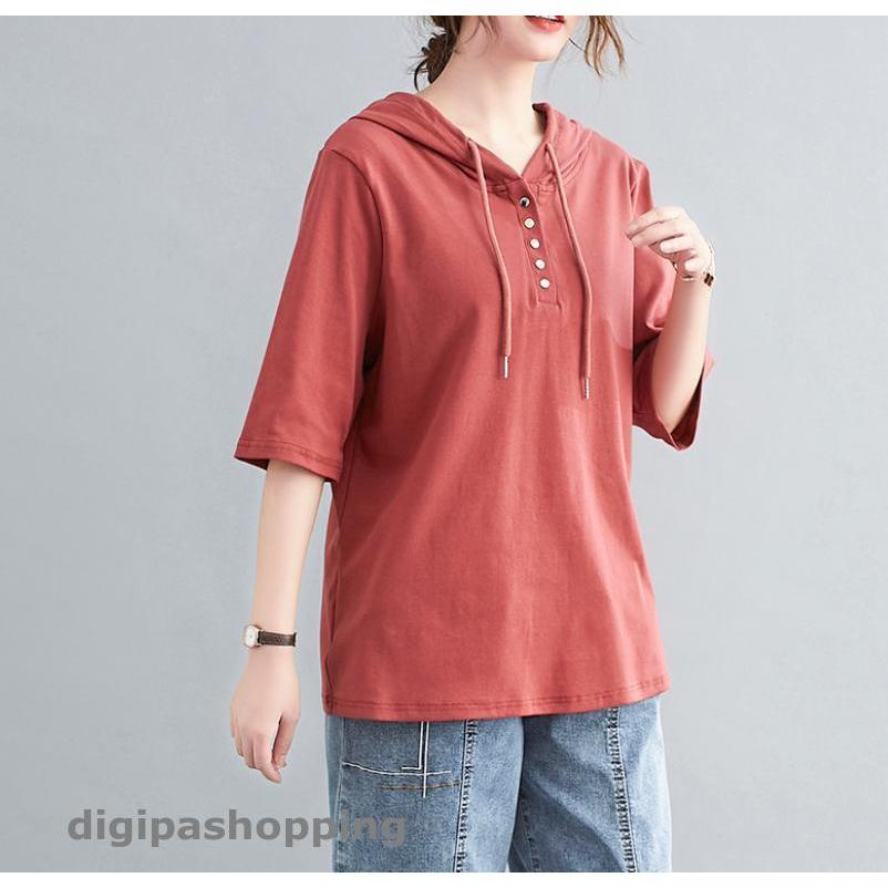 定番のお歳暮 パーカー レディース 夏 薄手 半袖パーカー 新作 サマーパーカー トップス 韓流 カジュアル 大きサイズ Aynaelda Com