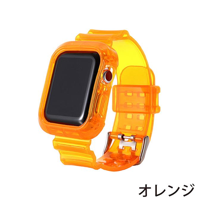 (38mm 40mm共通) (42mm 44mm共通) apple watch バンド 一体型 アップルウォッチ バンド 透明 クリア ベルト ケース 耐衝撃 メンズ レディース おしゃれ かわいい |  | 06