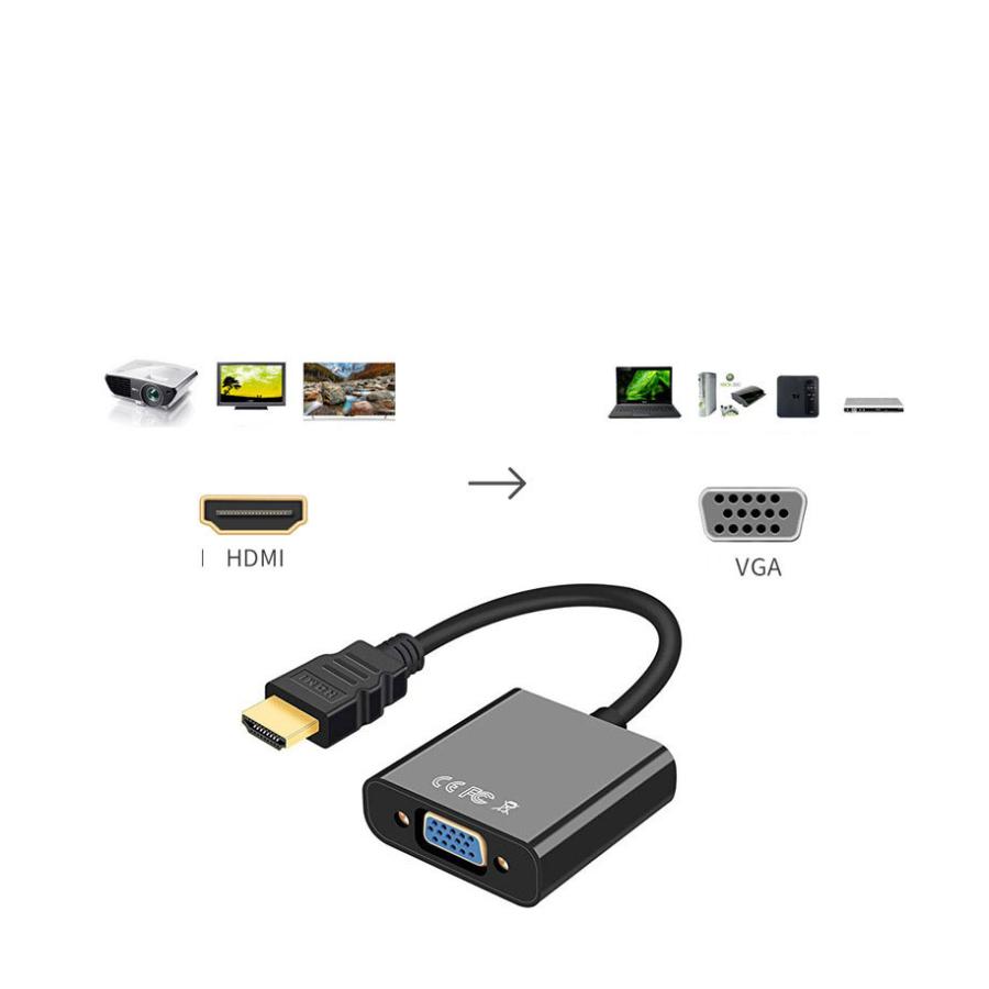 HDMI VGA 変換アダプタ 変換ケーブル D-SUB 15ピン 1080P プロジェクター PC HDTV 用 変換 アダプターPC DVD HDTV用 HDCP 1.0 / 1.1 / 1.2 電源不要 黒 白 |  | 02