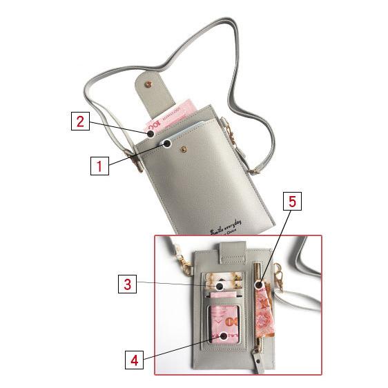 スマホショルダーバッグ レディース スマホポーチ 財布 |  | 02