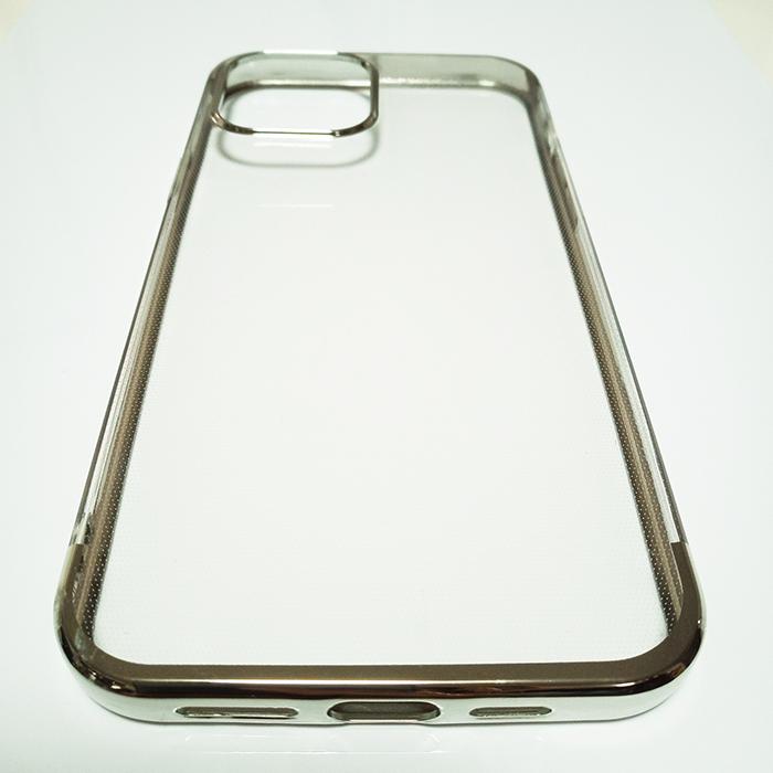 iPhone12 Pro Max スマホ ケース 淵 シルバー塗装 | 