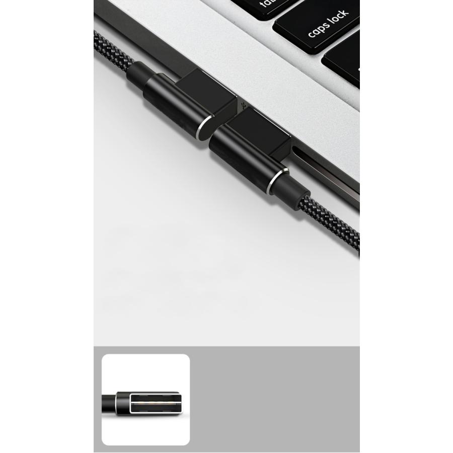 両面 挿せる ライトニングケーブル l字 lightning ケーブル iphone usbケーブル l字型 1m 2m 3m |  | 01
