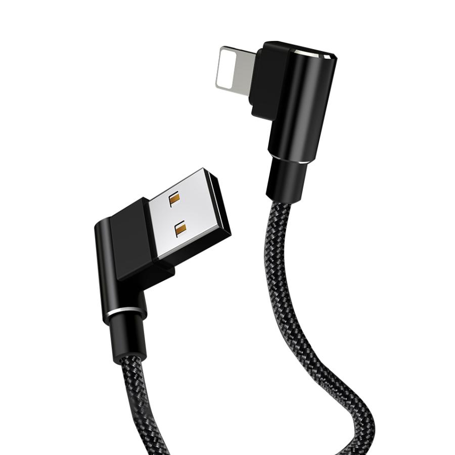 両面 挿せる ライトニングケーブル l字 lightning ケーブル iphone usbケーブル l字型 1m 2m 3m |  | 03