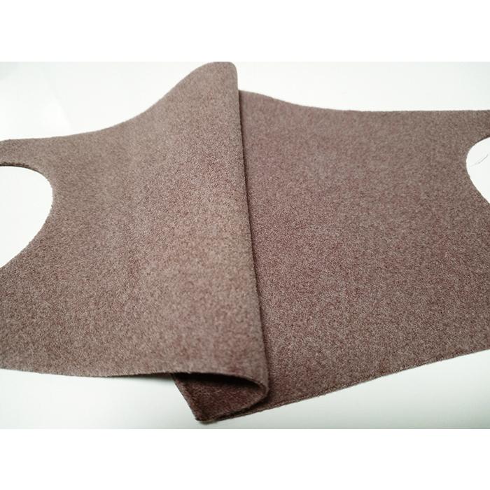 1枚 ブラウン (茶色) フリース 洗える 布 マスク 縦12.5cm 薄さ 1.2mm 立体 3D 伸縮 なめらか 生地 通気性良い 飛沫対策  かわいい おしゃれ |  | 02