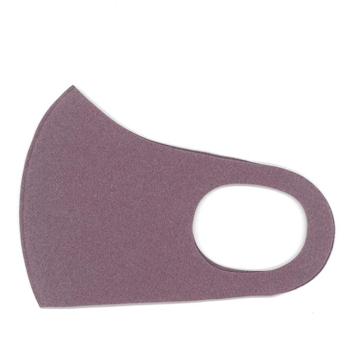 1枚 紫 パープル フリース 洗える 布 マスク 縦12.5cm 薄さ 1.2mm  かわいい おしゃれ 立体 なめらか 耳痛くない | 