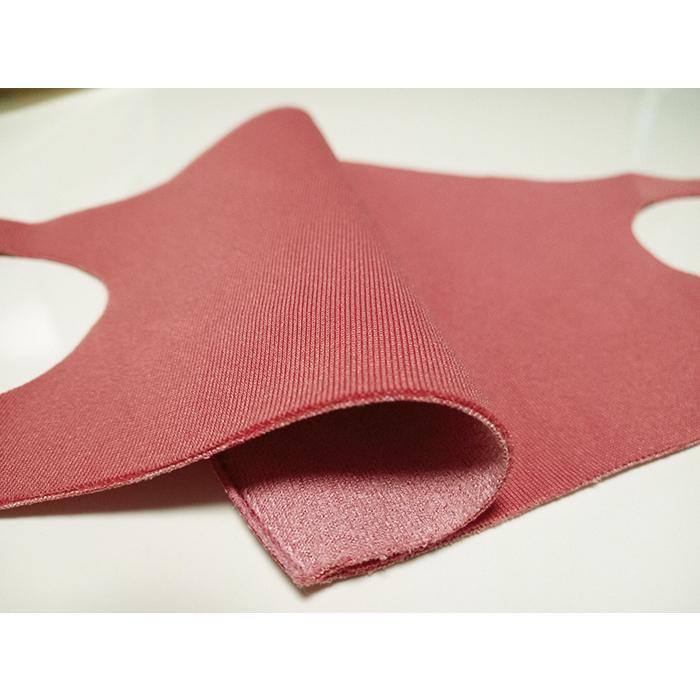 1枚 ピーチ ピンク (桃色) スウェード調 洗える 布 マスク 縦13.5cm 薄さ 1mm 立体 3D なめらか  通気性良い かわいい おしゃれ |  | 02
