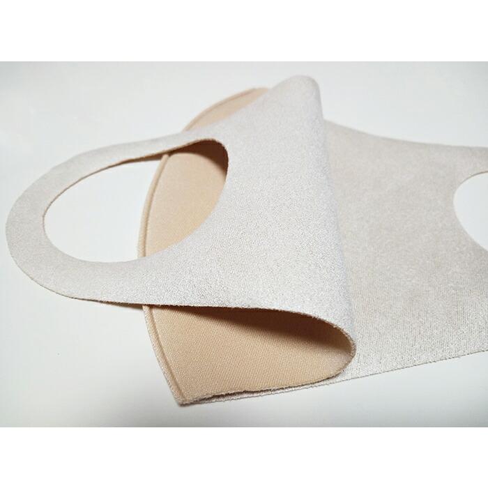 1枚 肌色 (ベージュ調) マスク 洗える おしゃれ 立体 3D 通気性良い 縦13cm 薄さ 1mm なめらか 生地 血色マスク |  | 01