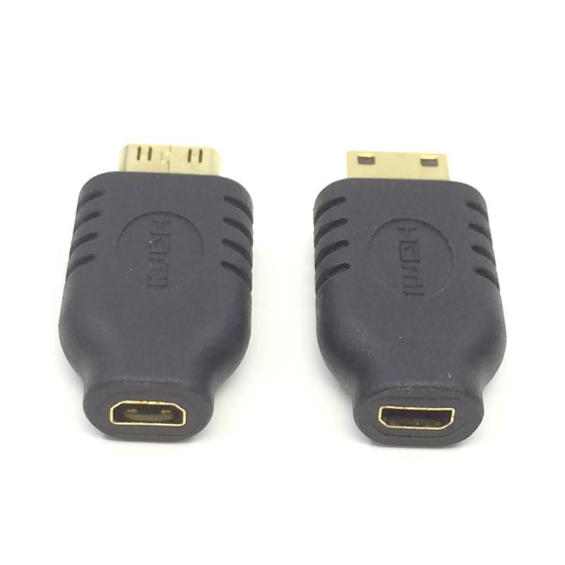 1個 ミニhdmi - micro hdmi 変換 アダプタ  ミニhdmi (オス) - micro hdmi (メス) | 