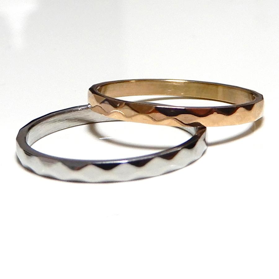 ピンキーリング ピンクゴールド シルバー 7号 デザインカット リング |  | 06