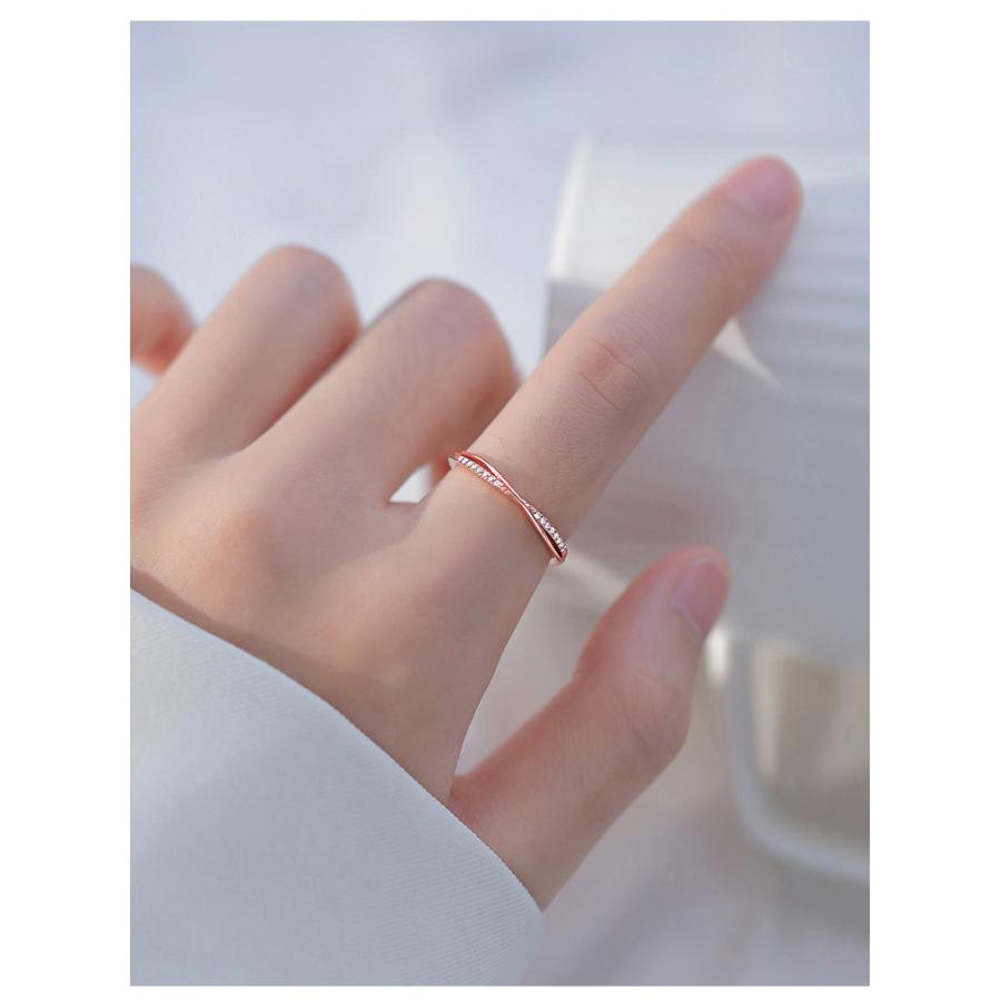フリーサイズ リング 指輪 レディース シンプル ピンクゴールド |  | 02