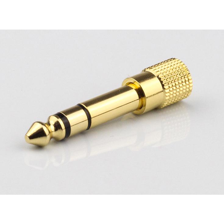 1点 3.5mm to 6.35mm ステレオミニプラグ→ステレオ標準プラグ 交換アダプタ オス-メス 金メッキ 変換 プラグ :st-pu:デジポケット 通販 ステレオ オーディオ変換プラグ アダプタ 3.5mm → 6.35mm