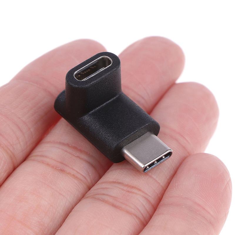USB Type-C 角度 変換アダプタ タイプC 90度縦向き オス-メス L字型|digipocket|03