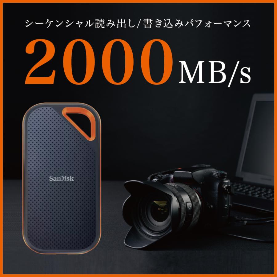 SSD 2TB SanDisk Extreme PRO ポータブルSSD サンディスク 高速 読出