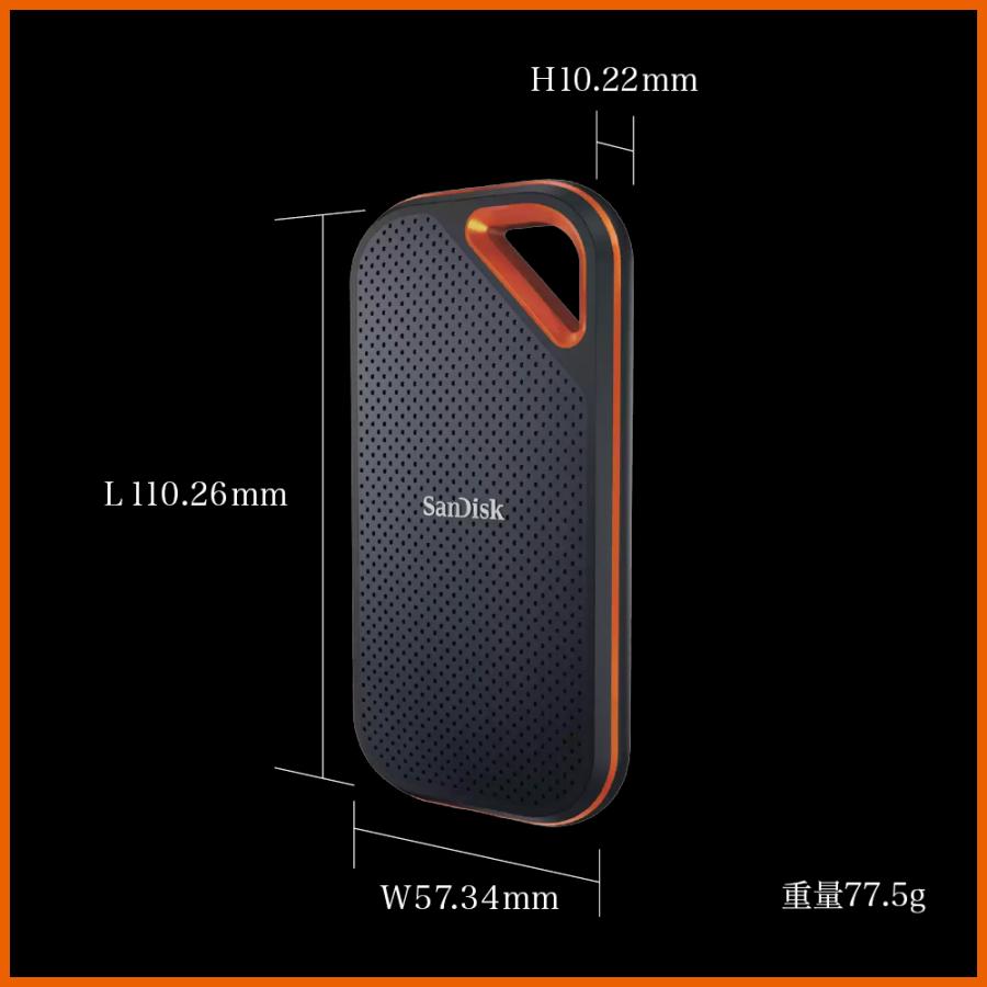 SSD 2TB SanDisk Extreme PRO ポータブルSSD サンディスク 高速 読出