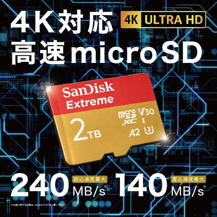 microSDカード microSDXC 2TB SanDisk サンディスク 読込240MB/s 書込 