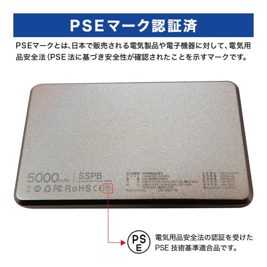 HAMAKEN WORKS（ハマケンワークス） モバイルバッテリー 5000mAh 準