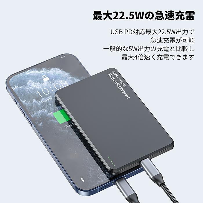 HAMAKEN WORKS（ハマケンワークス） モバイルバッテリー 10000mAh 準