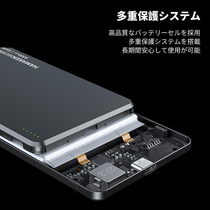 HAMAKEN WORKS（ハマケンワークス） モバイルバッテリー 10000mAh 準