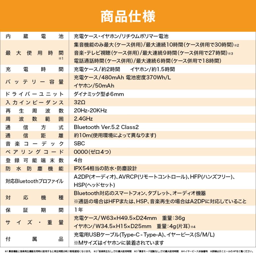 集音器｜きこエール｜ワイヤレス｜イヤホン｜メンテナンス不要｜充電式