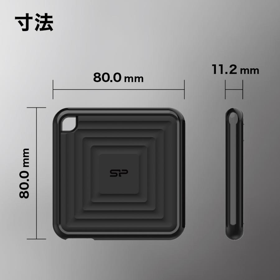 SSD 外付け USB 3.2 Gen 2 Silicon Power シリコンパワー 高速転送 耐