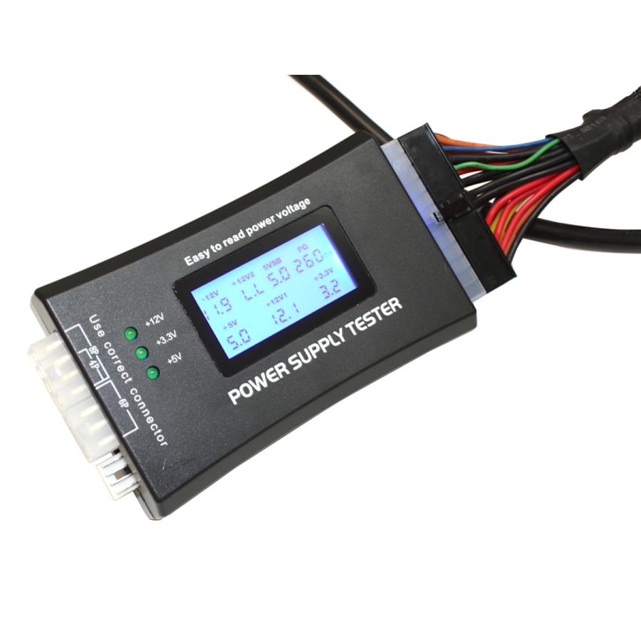 PC 電源テスター パソコン 電源 電圧 チェッカー POWER SUPPLY PC/タブレット