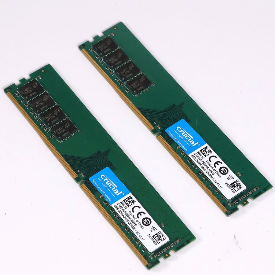 crucial（クルーシャル） 中古 PC用メモリx2 8GB DDR4-2400 Crucial