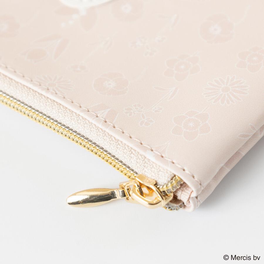 MIFFY FLOWER APPLIQUE フラットポーチ ミッフィー グッズ 大人