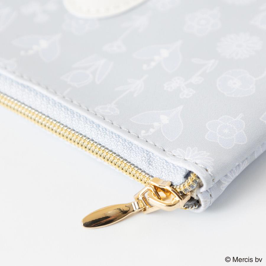 MIFFY FLOWER APPLIQUE フラットポーチ ミッフィー グッズ 大人