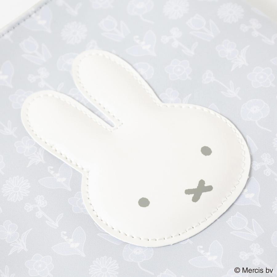 MIFFY FLOWER APPLIQUE フラットポーチ ミッフィー グッズ 大人