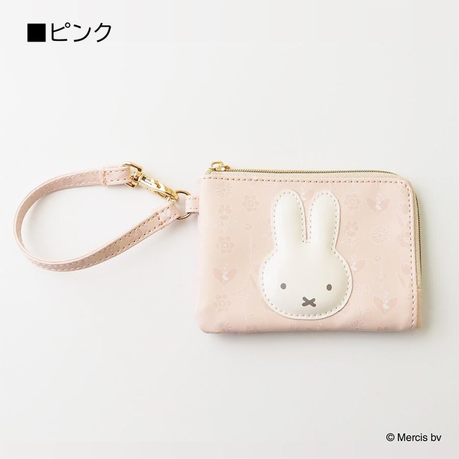 MIFFY FLOWER APPLIQUE コイン＆パスポーチ ミッフィー パスケース 