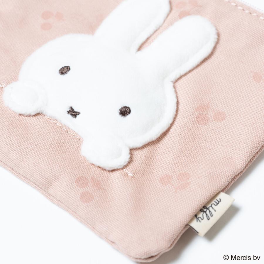 MIFFY CHERRY APPLIQUE ミニフラットポーチ ミッフィー グッズ 大人