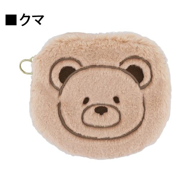 アニマルフラットポーチ くま ポーチ パグ ねこ ネコ 好き グッズ 猫