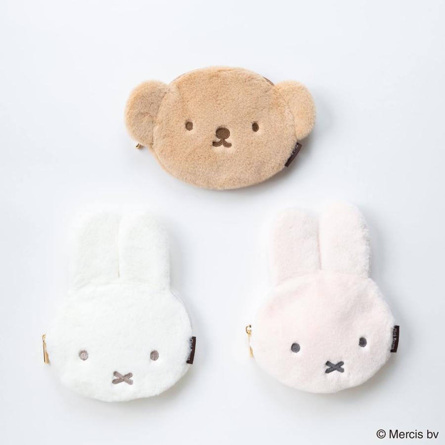 BRUNA FACE FUR ダイカットポーチ  ミッフィー グッズ 大人 プレゼント ミッフィー ボリス グッズ ミッフィー ポーチ もこもこ ミッフィー ぬいぐるみ ポーチ