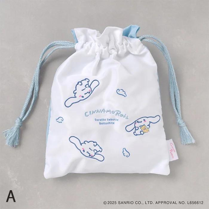 フラワーリング サンリオ刺繍巾着 ポーチ サンリオ 巾着 マロン