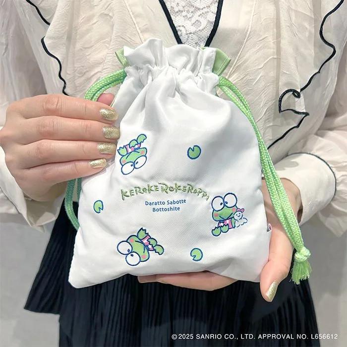 フラワーリング サンリオ刺繍巾着 ポーチ サンリオ 巾着 マロン