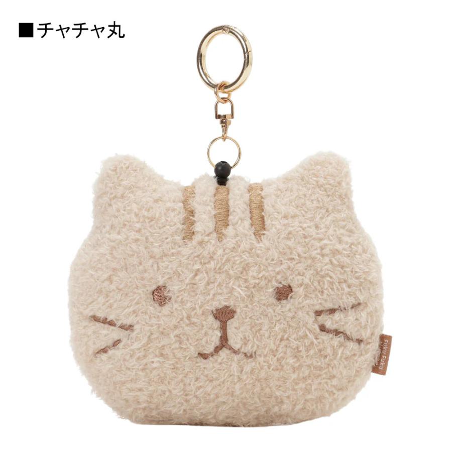 ふくふくにゃんこ ぽわぽわリール付きパスケース ぬいぐるみ パス