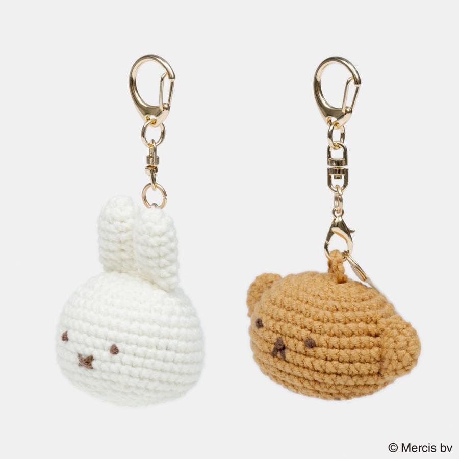 BRUNA KNIT フェイスチャーム ミッフィー キーホルダー ぬいぐるみ ミッフィー グッズ 大人 プレゼント キーホルダー ボリス ボリス グッズ