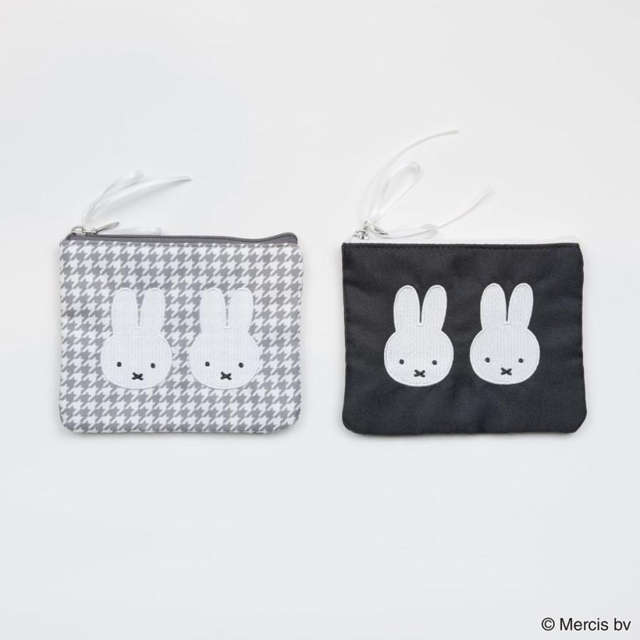 MIFFY Chidori＆Monotone ミニフラットポーチ ミッフィー ポーチ