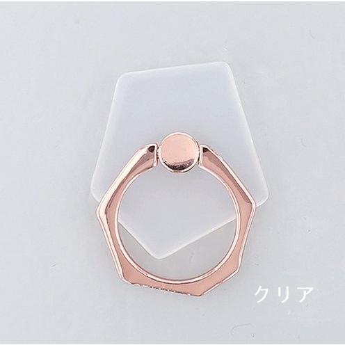 フラワーリング アクリル五角形スマホリング スマホリング 透明 フラワーリング アクリル五角形スマホリング スマホリング 透明