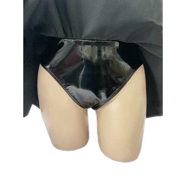 2wayストレッチエナメル素材　半袖セーラーレオタード・単品◆黒/Ｍ・３Ｌ |  | 12